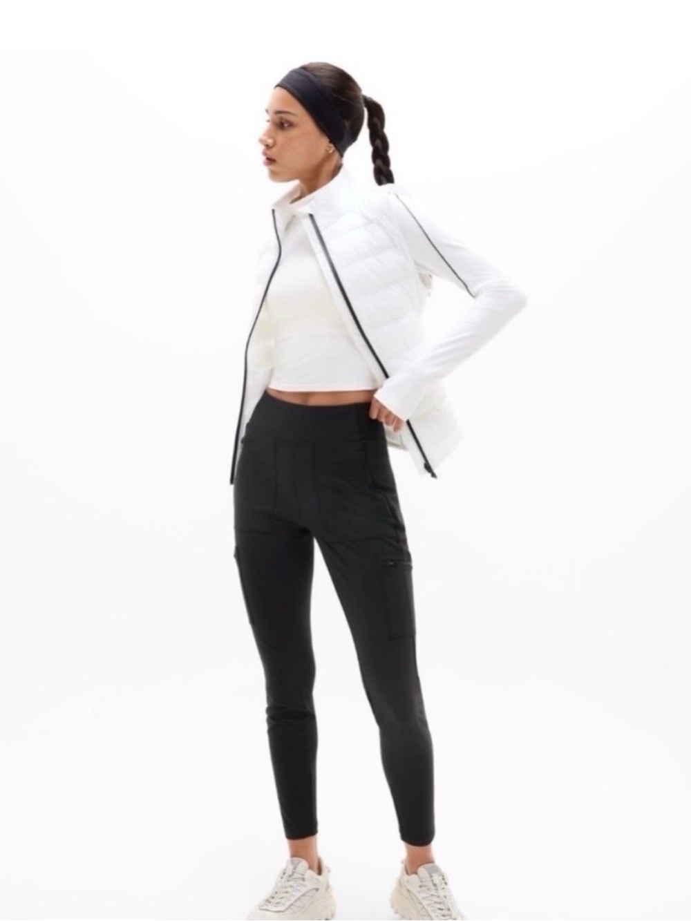 Athleta Headlands Hybrid Cargo Tights Pants Sz 12